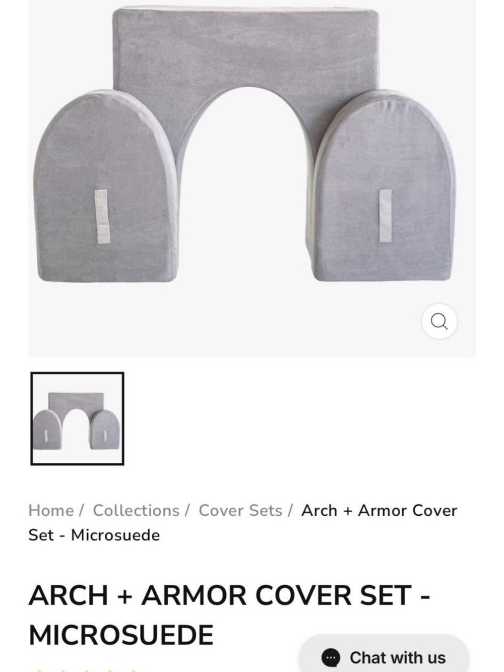 Arch + Armor Microsuede Cover Set - Gray